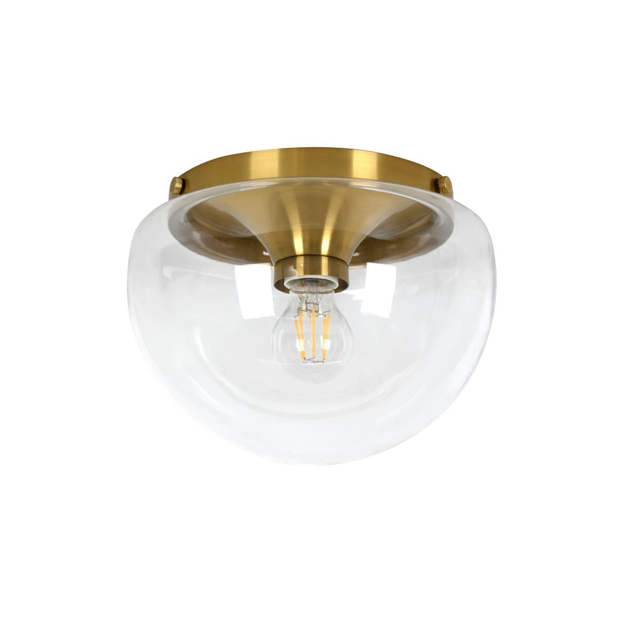 York 1 Light Batten Fix in Brass with Clear Glass-img-1