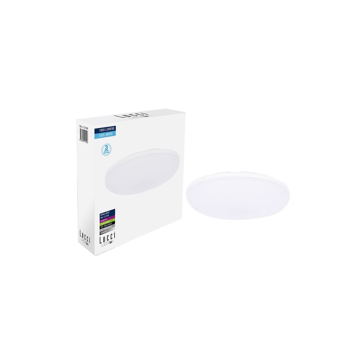 Lucci 18W 200mm GX53 LED 3 Step Dimmable globe in Cool White