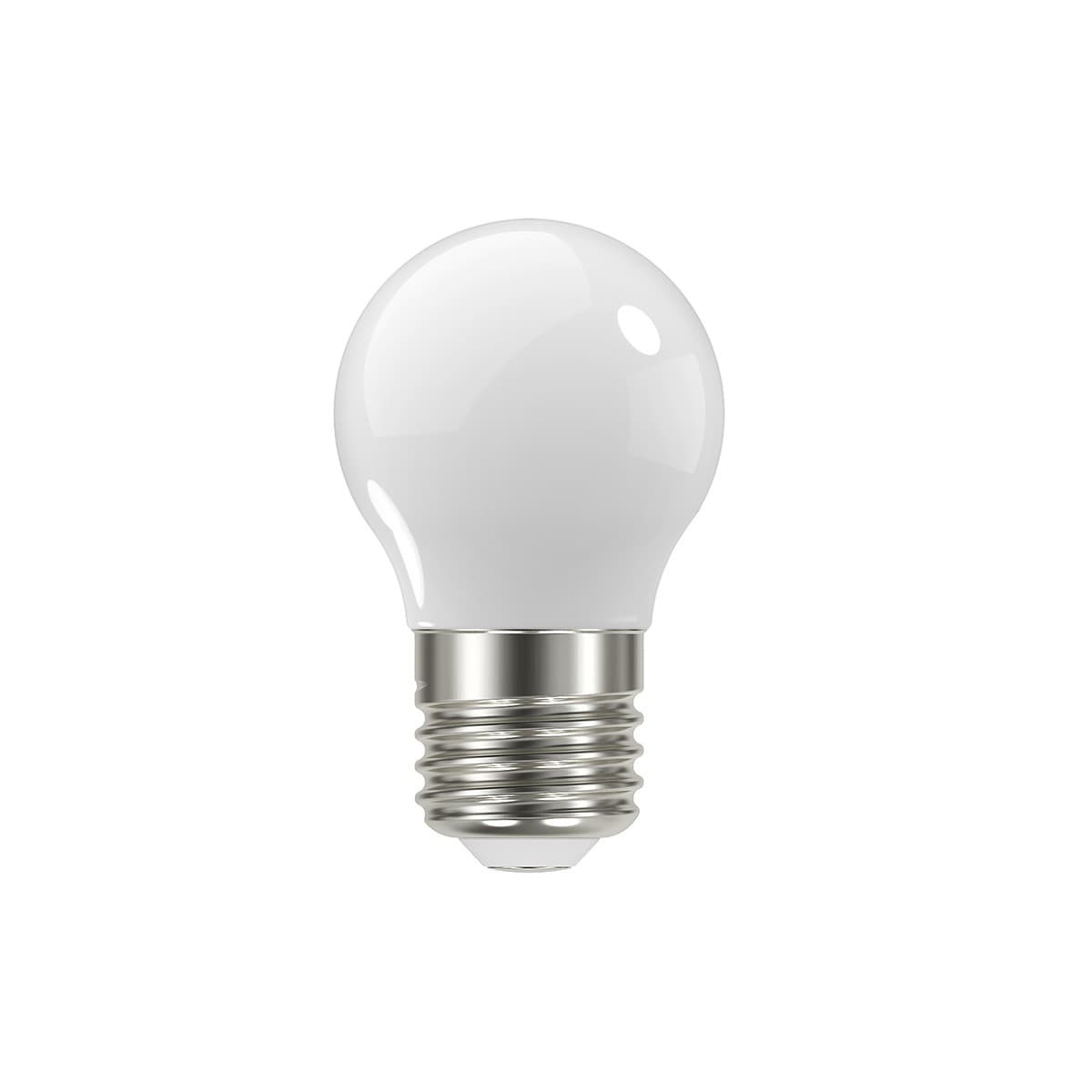 GE 4.3W LED Opal ES Fancy Round Cool White Globe