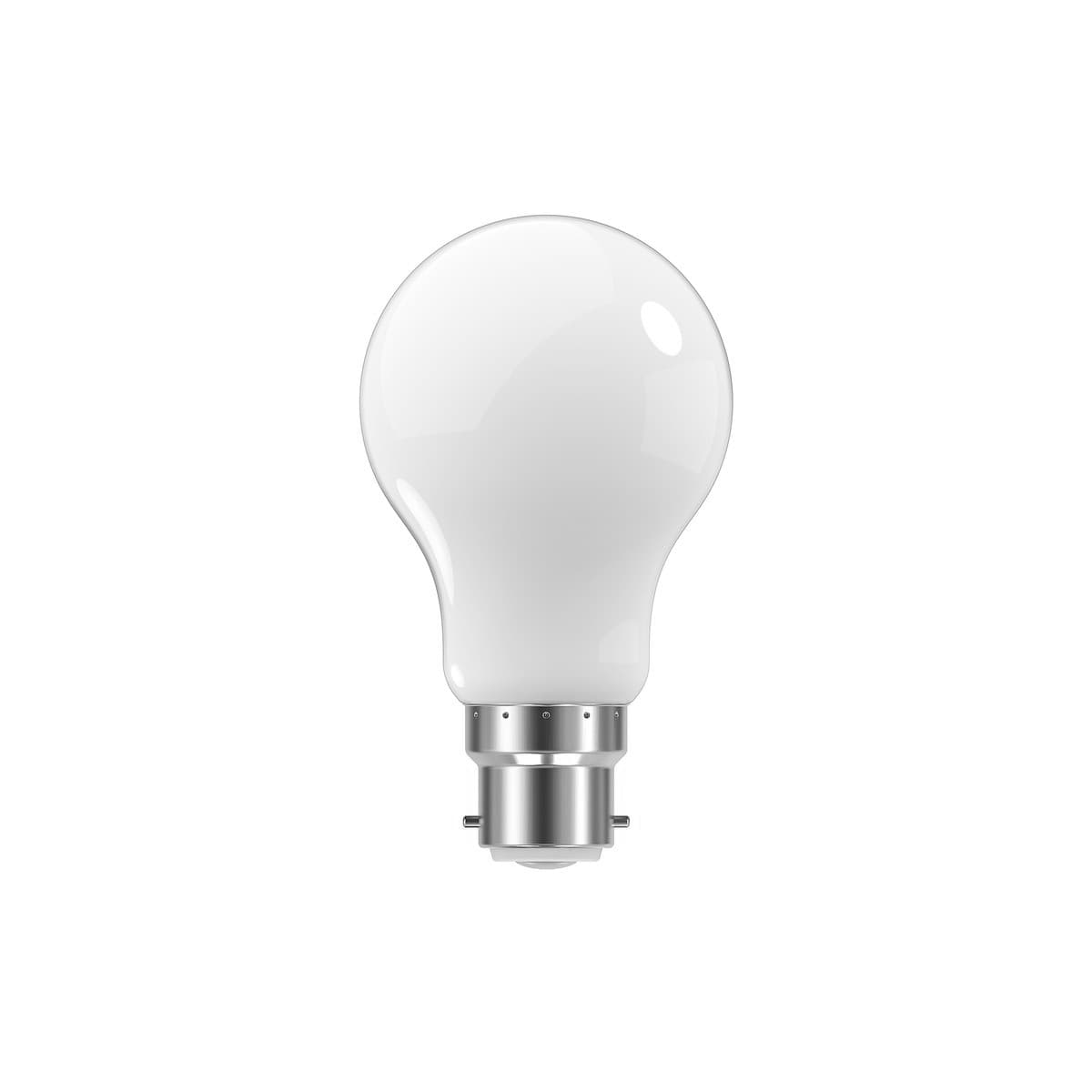 GE 7.6W Glass Opal Dimmable LED GLS BC Globe in Cool White-img-1