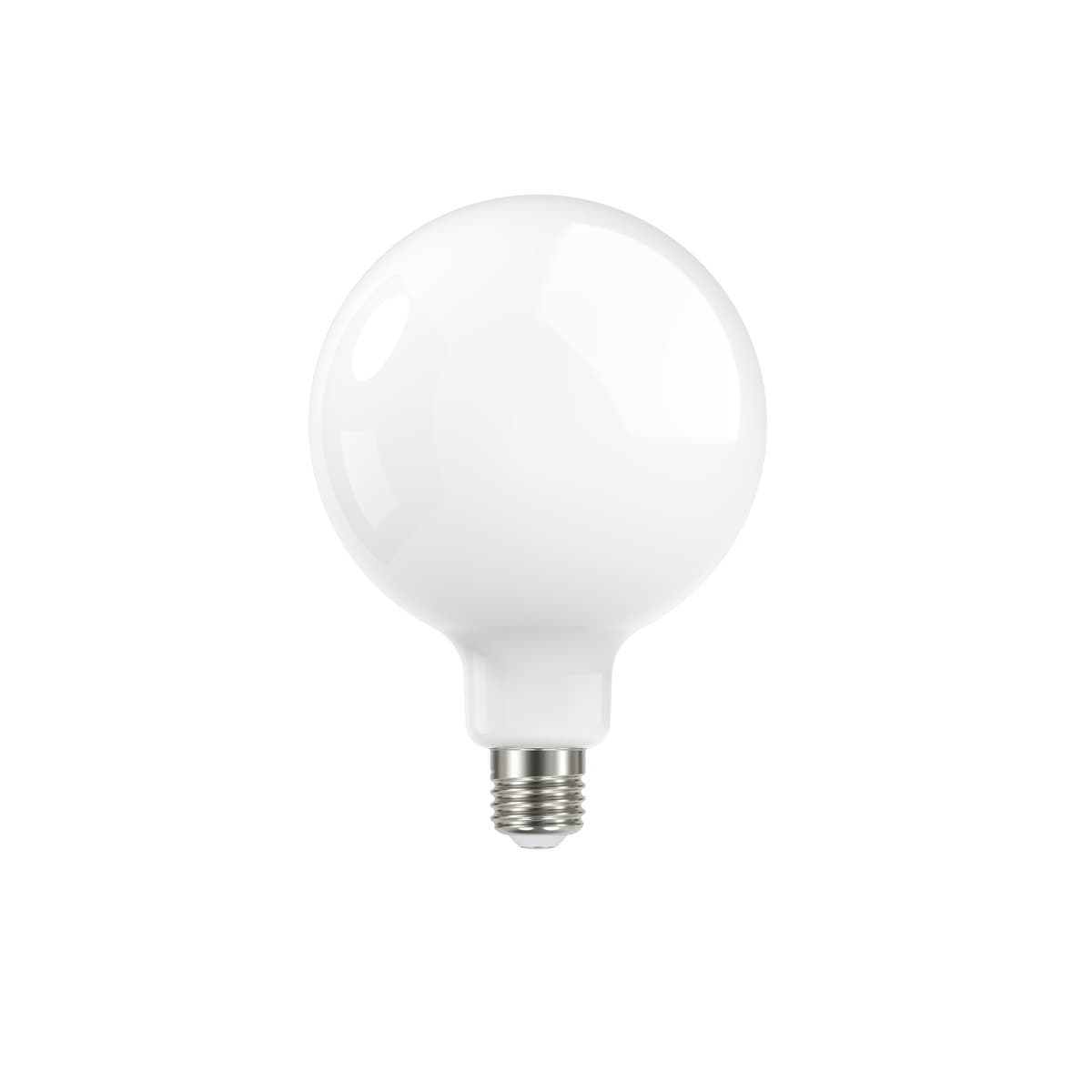 GE 7.6W Glass Opal Dimmable LED G125 ES Globe in Warm White-img-2