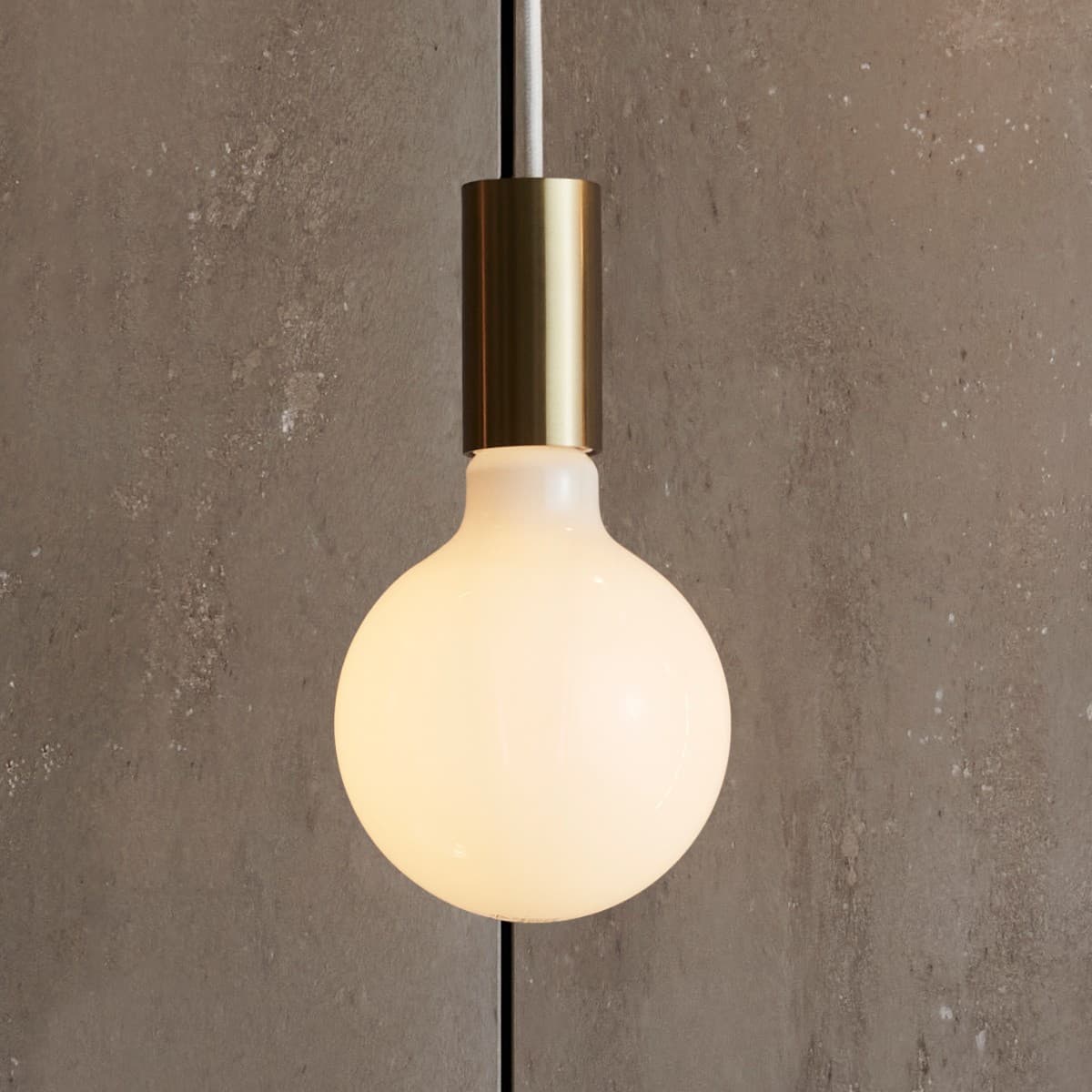 GE 7.6W Glass Opal Dimmable LED G125 ES Globe in Warm White-img-3