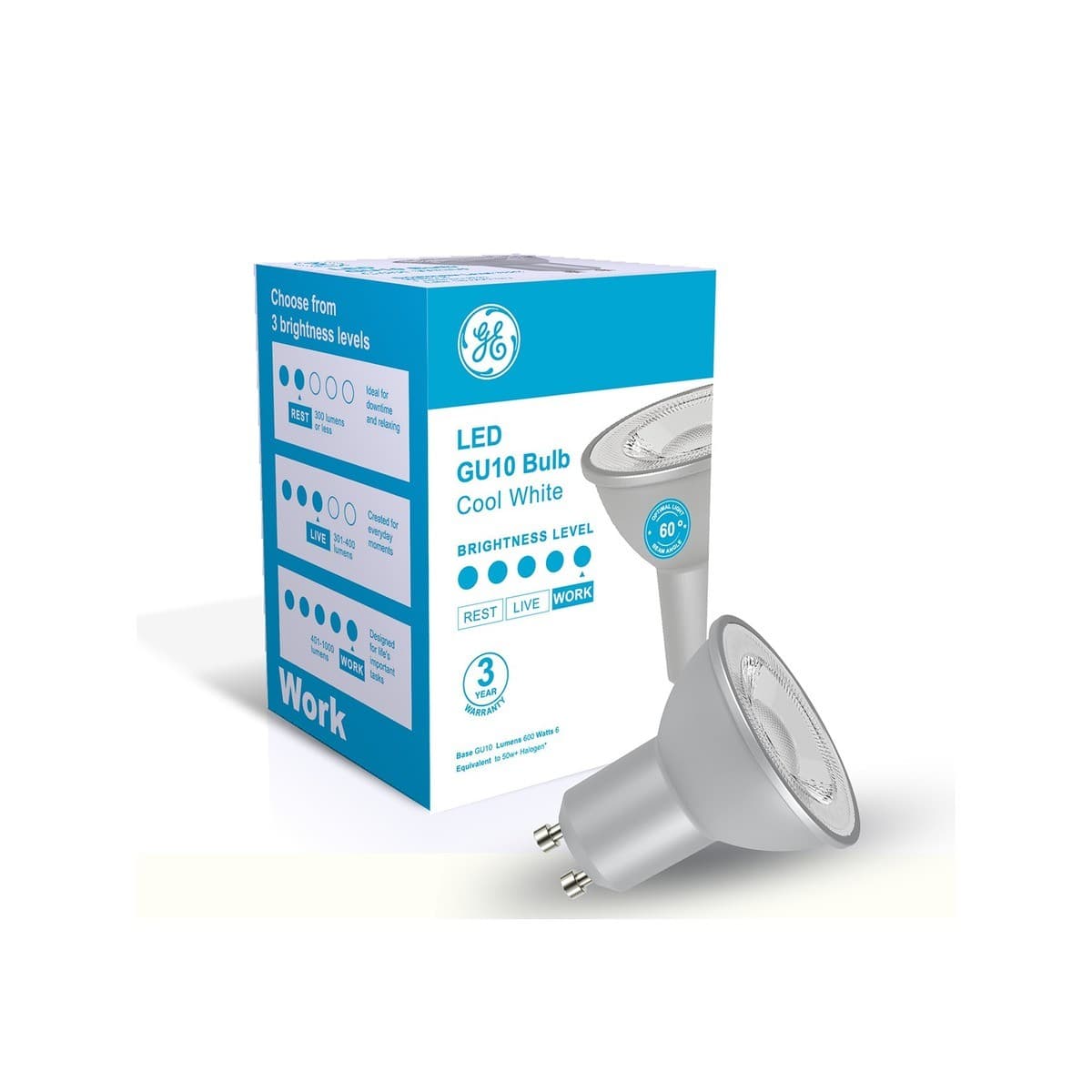 GE 4.9W LED GU10 Globe in Cool White-img-1