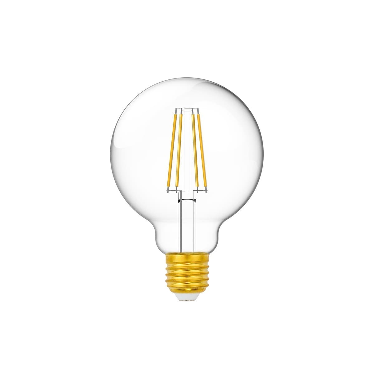 GE 7W Clear LED G95 ES Globe in Warm White