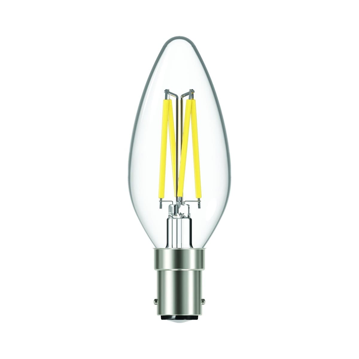 GE 2.7W Heritage LED Candle SBC Globe in Cool White