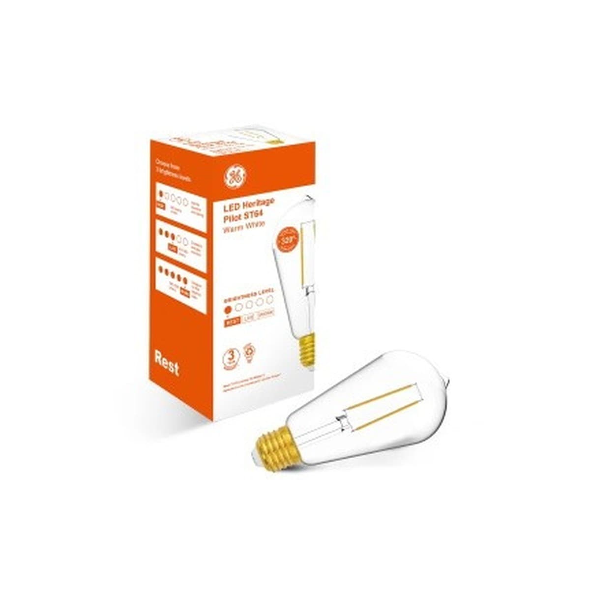 GE 2.5W Heritage LED Pilot ES Globe in Warm White-img-2