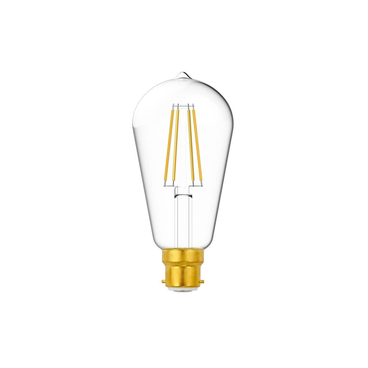 GE 7.5W Heritage Dimmable LED Pilot BC Globe in Warm White