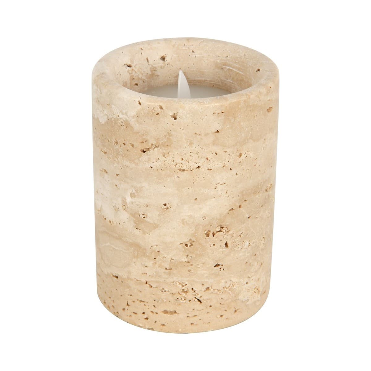 Haus & Co LED Candle in Natural Travertine-img-1