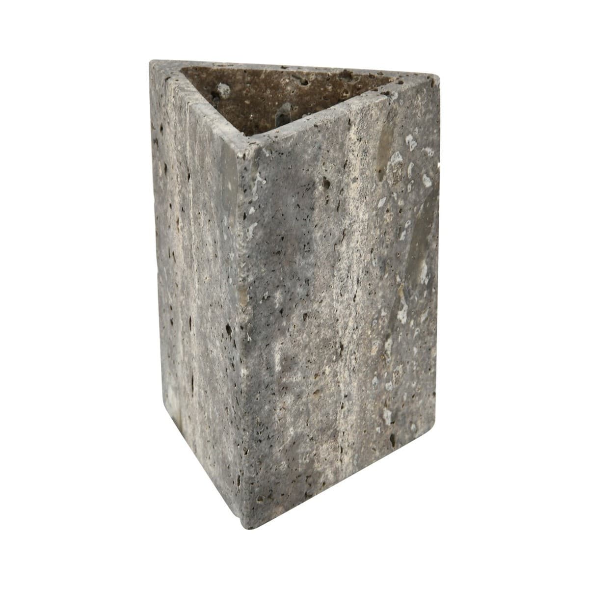 Haus & Co Pillar Incense Holder in Silver Travertine-img-1