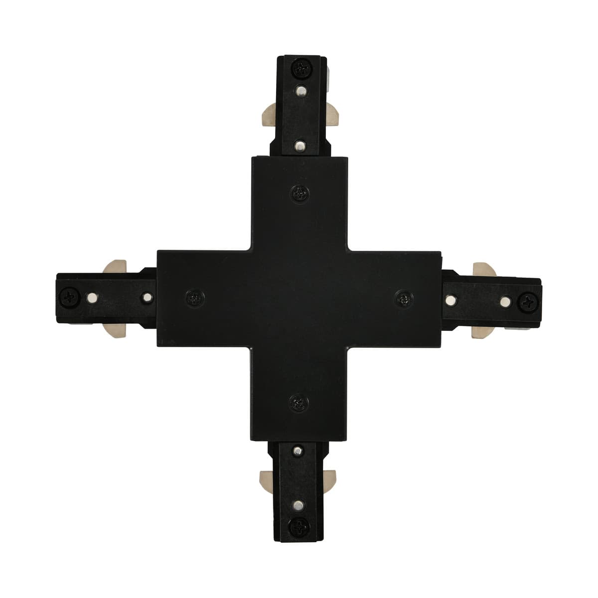 4-Way X-Shaped Track Joiner in Black V2-img-1