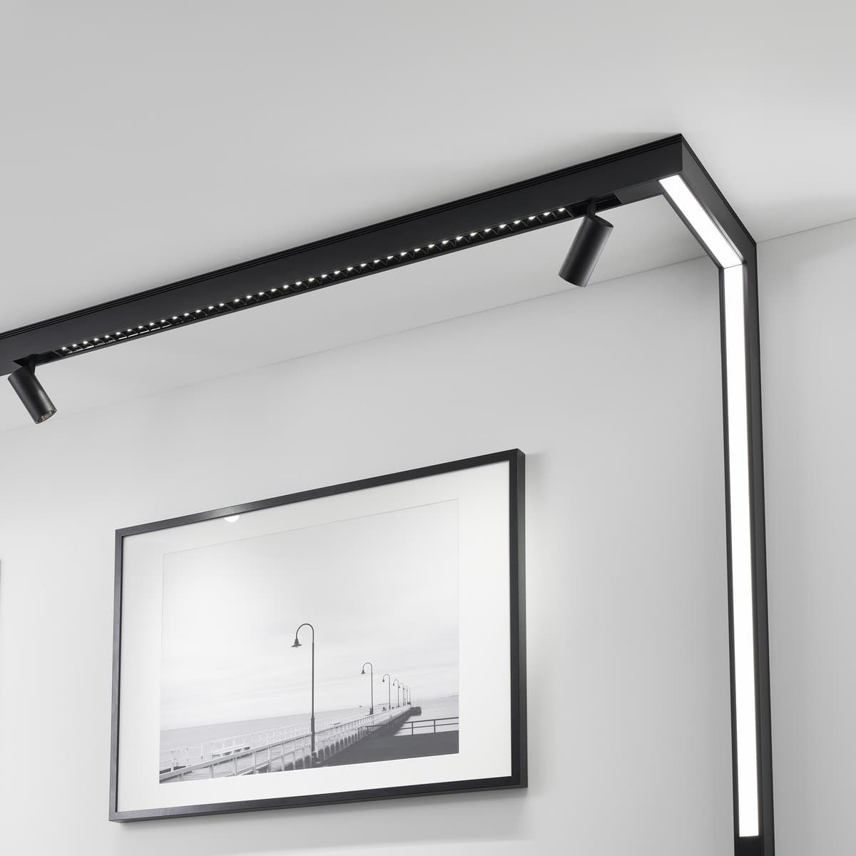 MFL Induction Small Linear Track Light in Black-img-2