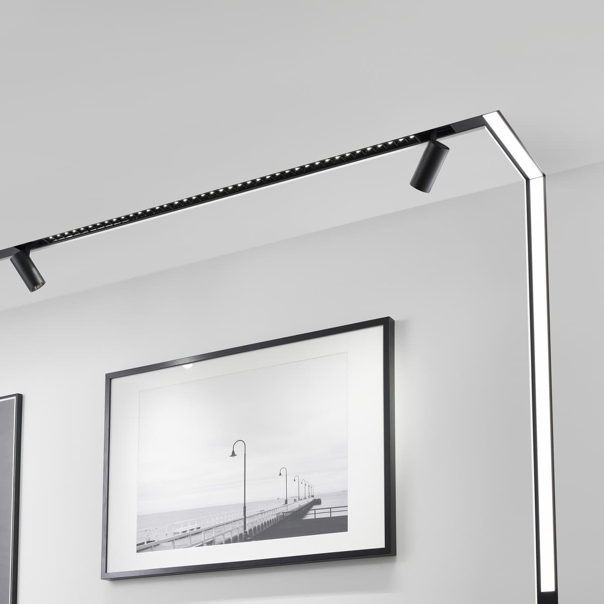 MFL Induction Small Linear Track Light in Black-img-3