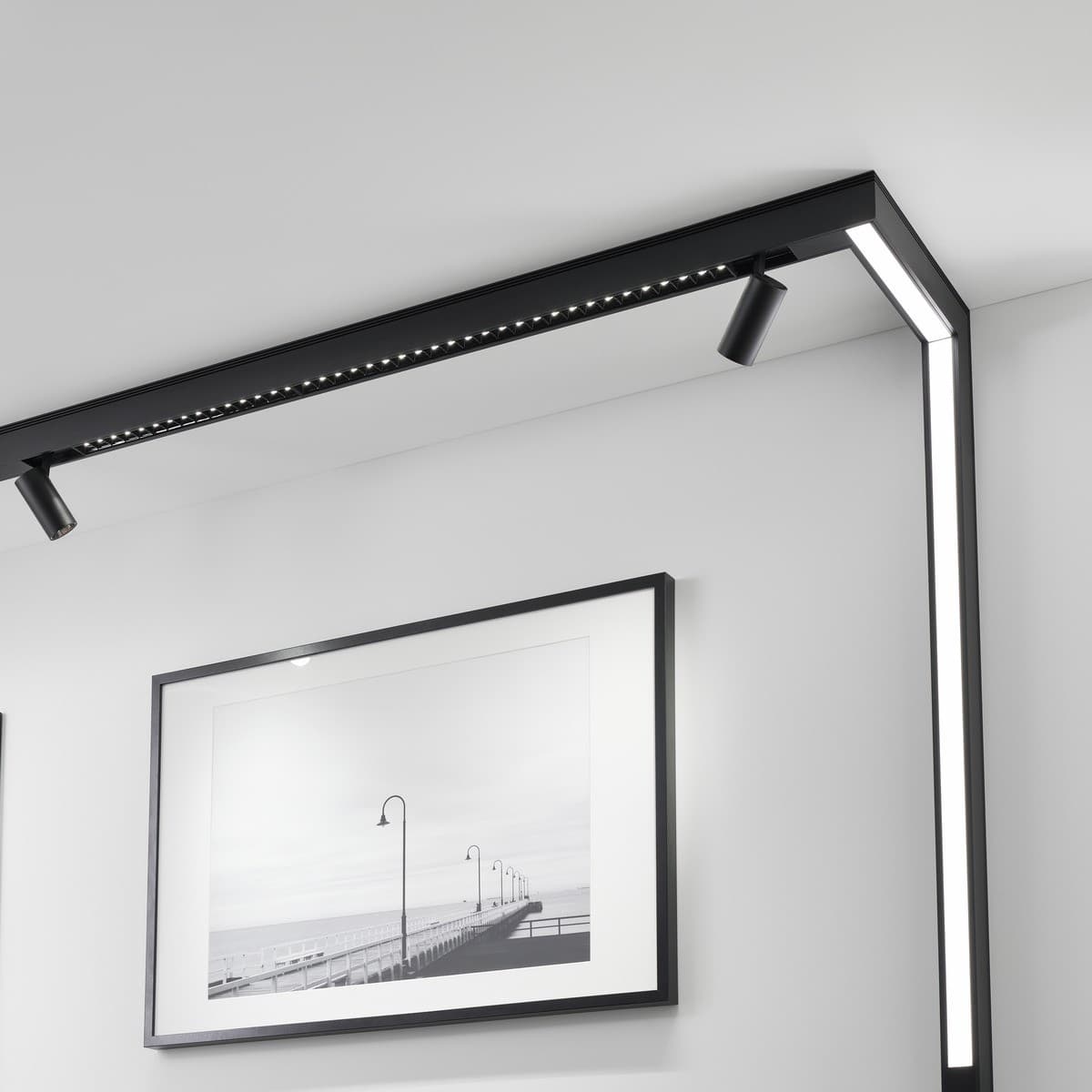 MFL Induction 25 Light COB Linear Track Light in Black