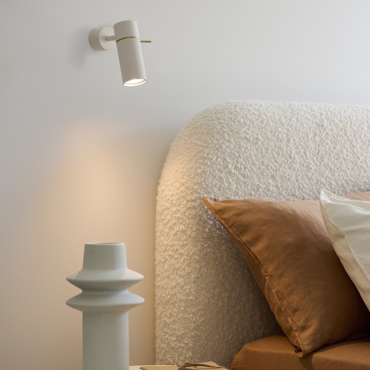 MFL Script Short Cylinder Shade in White