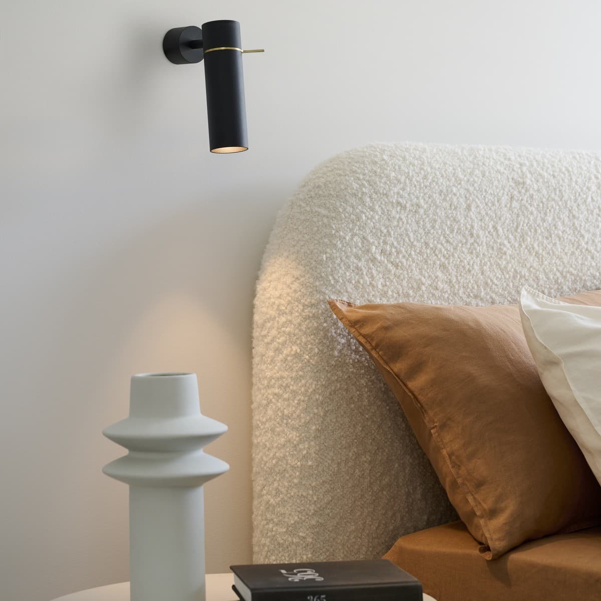 MFL Script Tall Cylinder Shade in Black