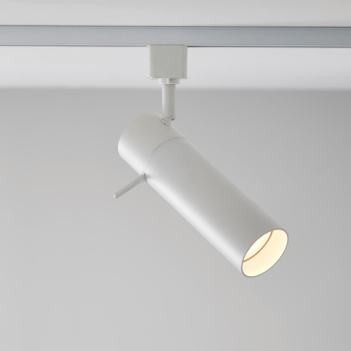 MFL Script Tall Cylinder Shade in White