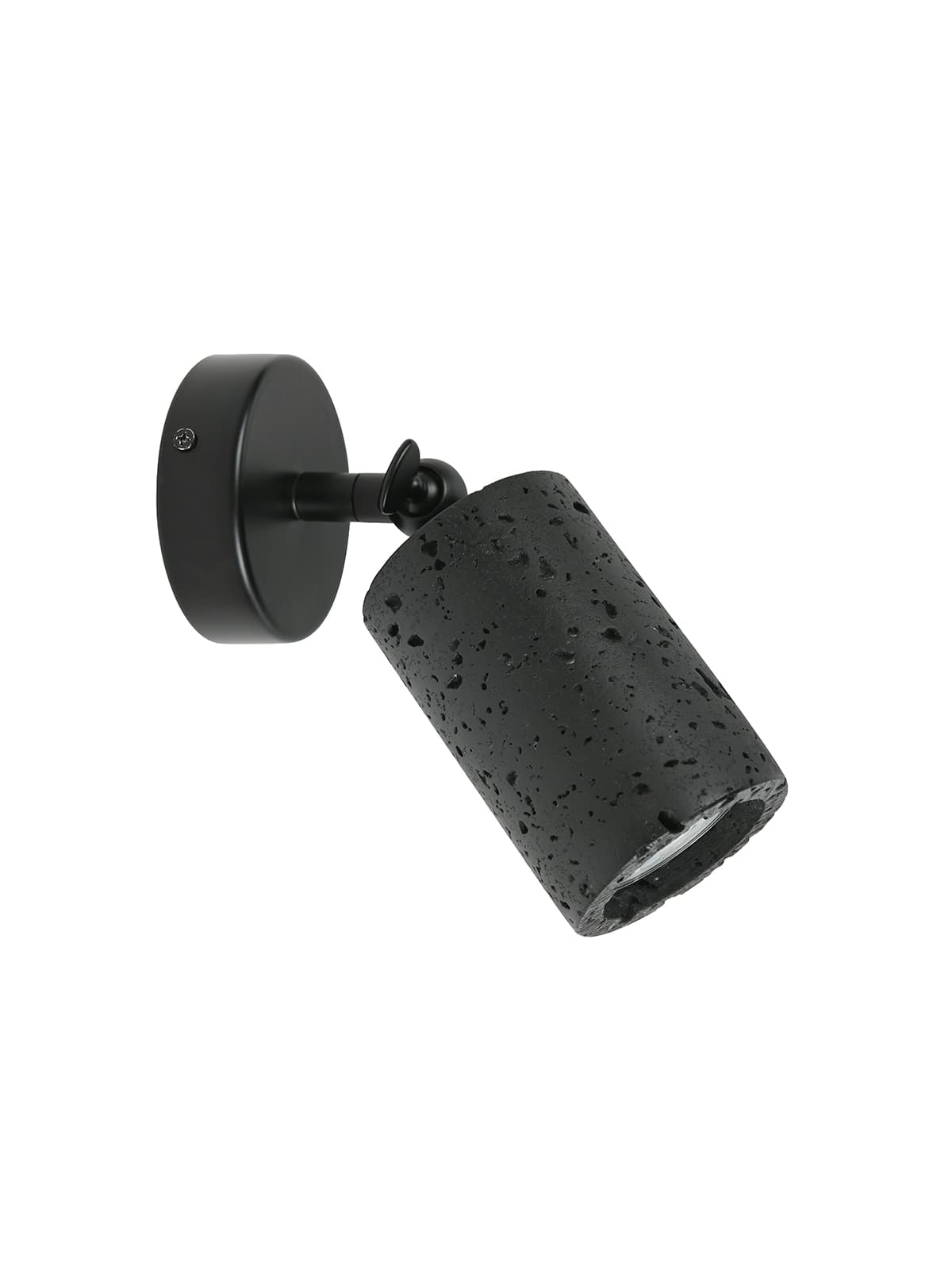 Traviato 1 Light Spot Light in Lava Stone with Black Details-img-1