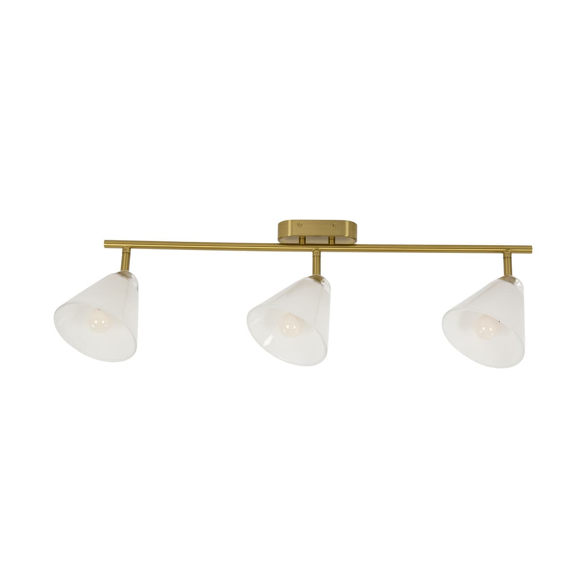 Chiara 3 Light Bar Spotlight in Aged Brass with Opal Glass-img-1