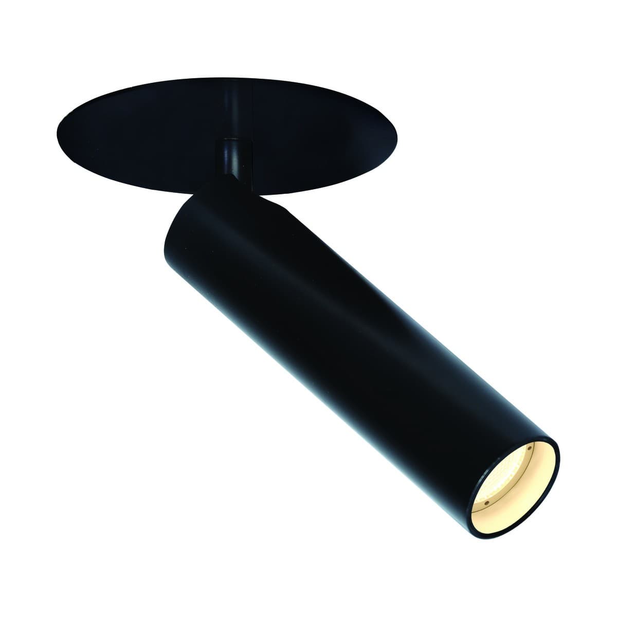 Milan Adjustable Dimmable LED Black Spotlight in Warm White