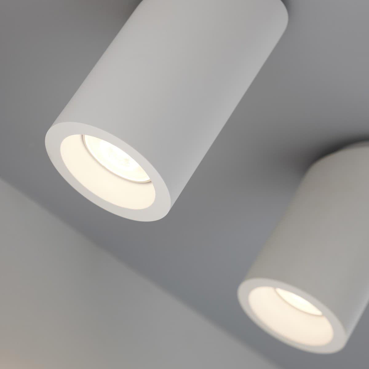 MFL Gypsum 1 Light Adjustable Flat Spot Light in White-img-2