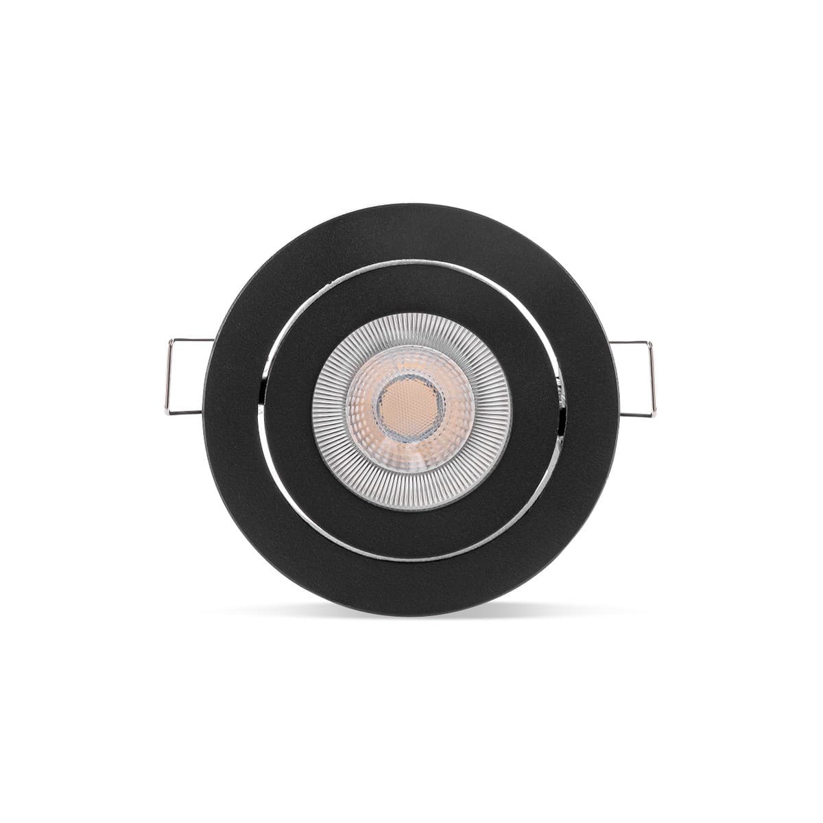 Podean GU10 Tilt Frame Only Recessed 72mm Cut Out Downlight in Black
