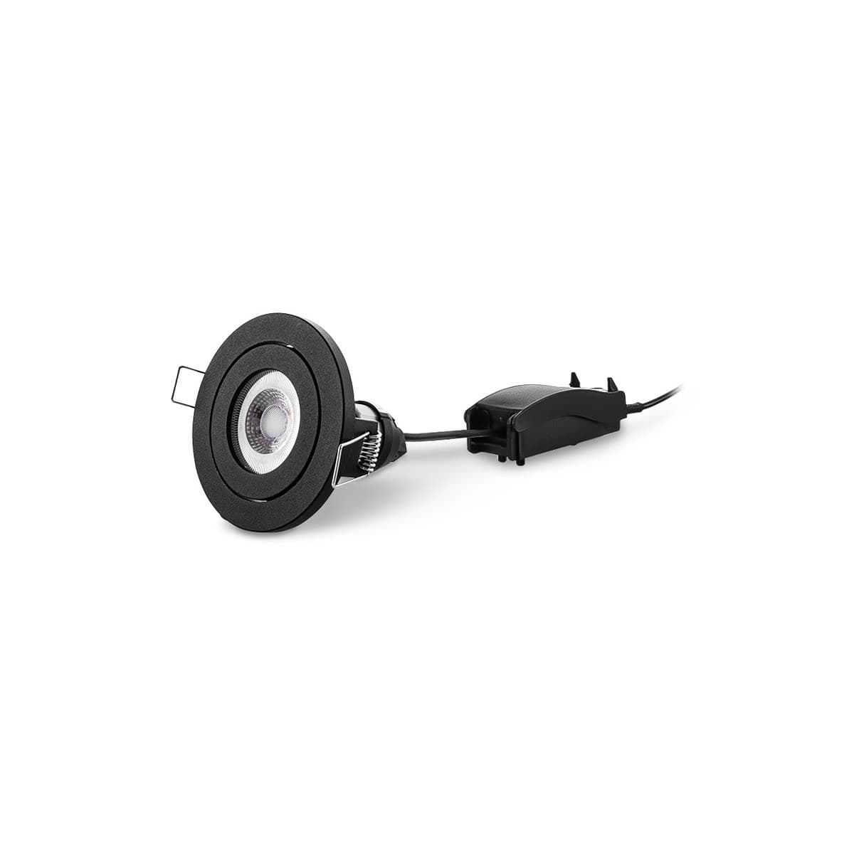 Podean GU10 Tilt Frame Only Recessed 72mm Cut Out Downlight in Black