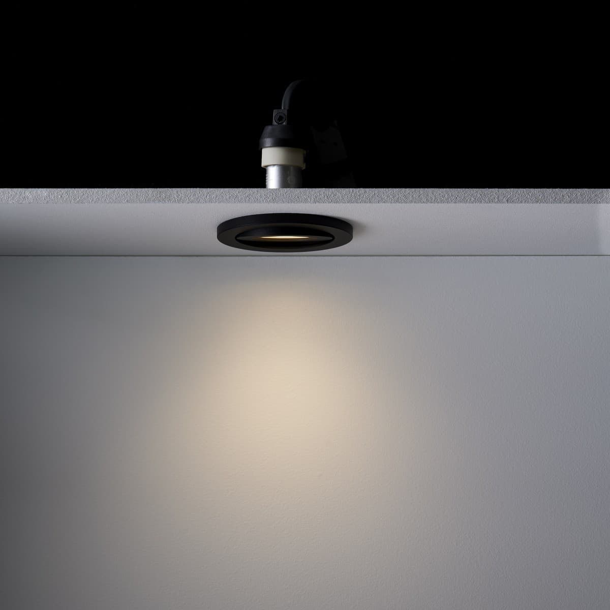 Podean GU10 Tilt Frame Only Recessed 72mm Cut Out Downlight in Black