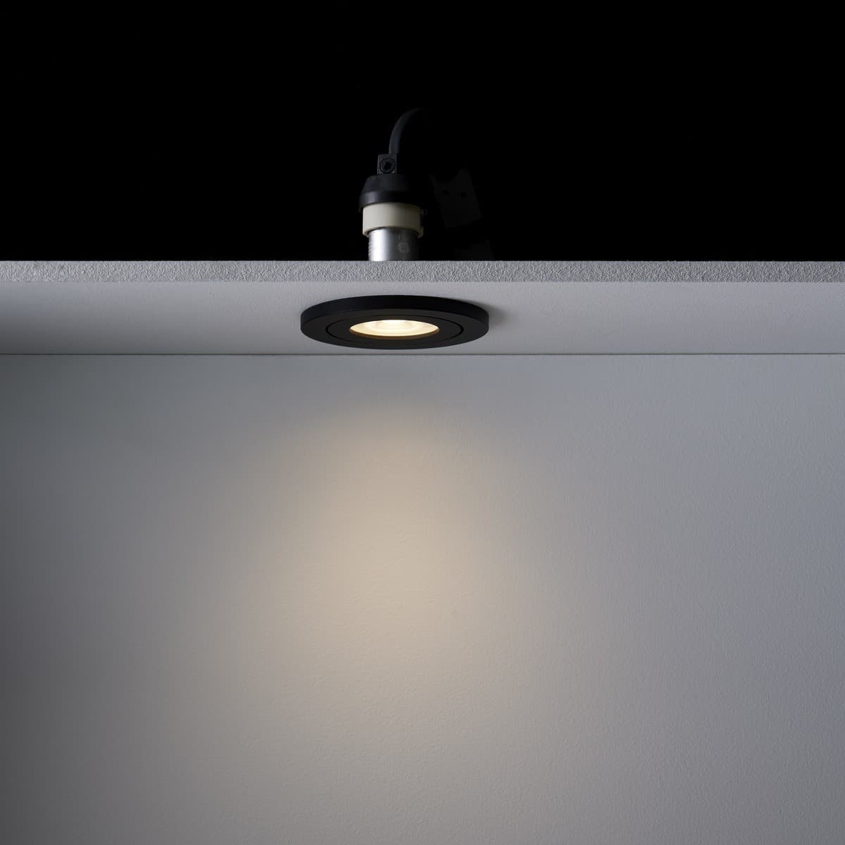 Podean GU10 Tilt Frame Only Recessed 72mm Cut Out Downlight in Black