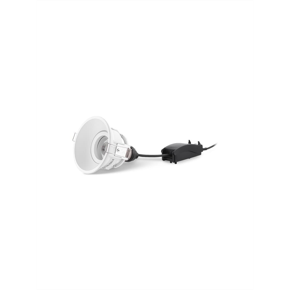 Podean GU10 Dish Tilt Frame Only Recessed Cut Out 94mm Downlight in White-img-3