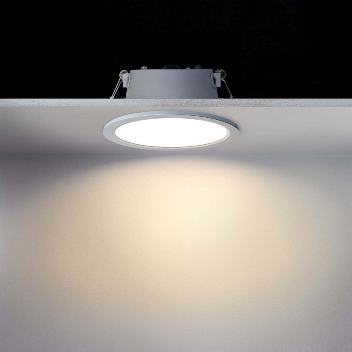 Groove Gx53 Semi-Recessed 90mm Cut Out Downlight in White-img-2