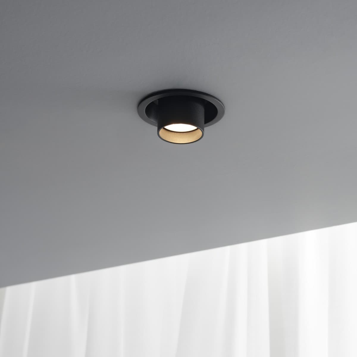 Luton GU10 Recessed Gimble 93mm Cut Out Downlight in Black-img-4