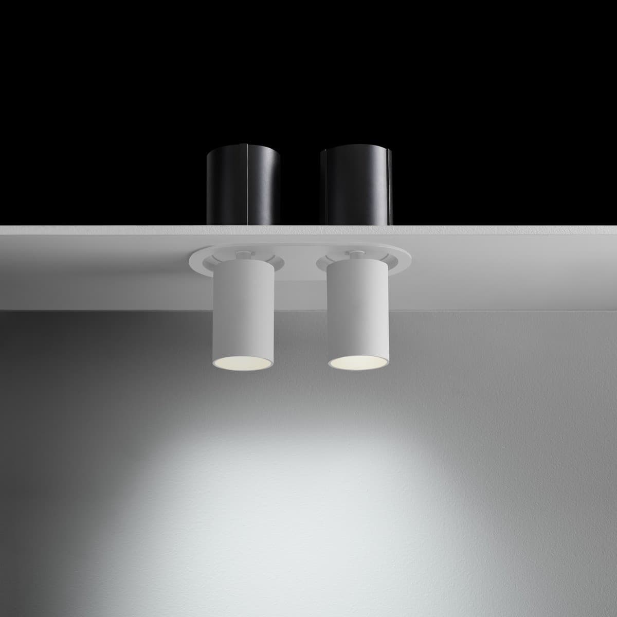 Luton 2 Light GU10 Recessed Adjustable 195mm X 86mm Cut Out Spotlight in White-img-9