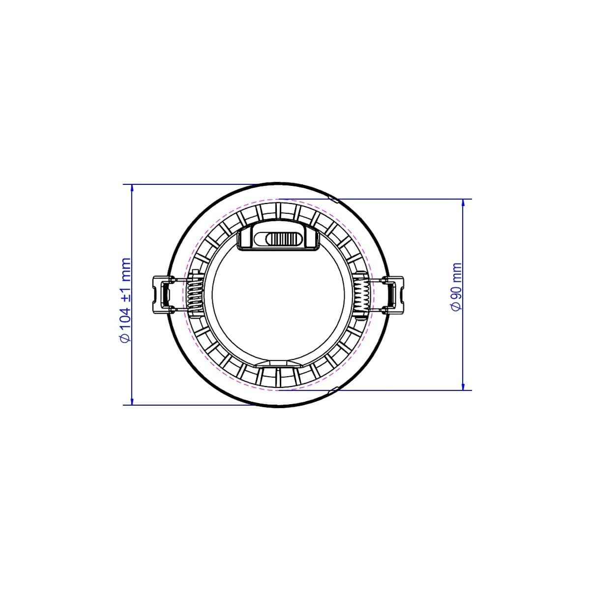 Eclipse LED Recessed Day Night Sleep 90mm Cut Out Downlight in White-img-7