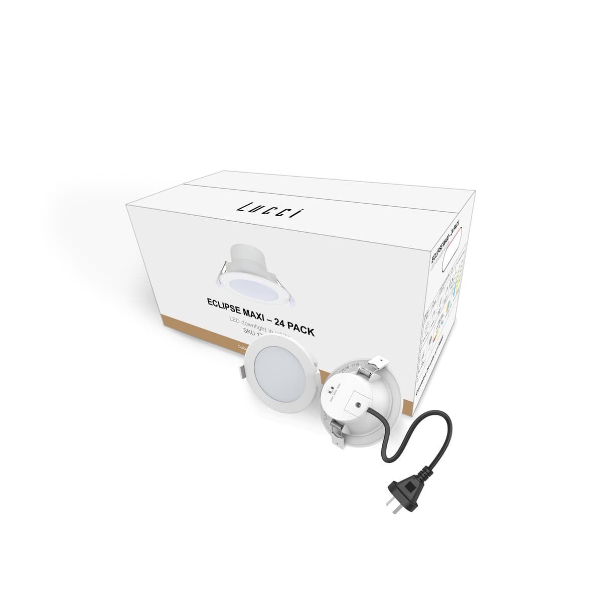 Eclipse Maxi 24 Pack LED Recessed Colour Switch 90mm Cut Out Downlight in White