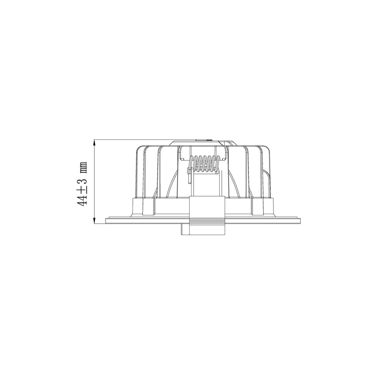 Infinity Mini LED Recessed Colour Switch 85mm Cut Out Downlight in Chrome