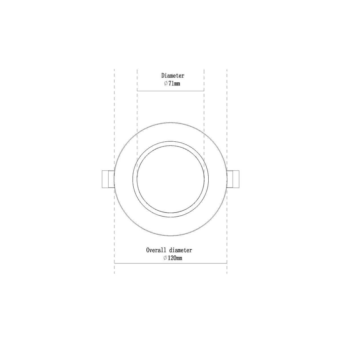 Infinity Maxi LED Recessed Colour Switch 92mm Cut Out Downlight in White-img-6