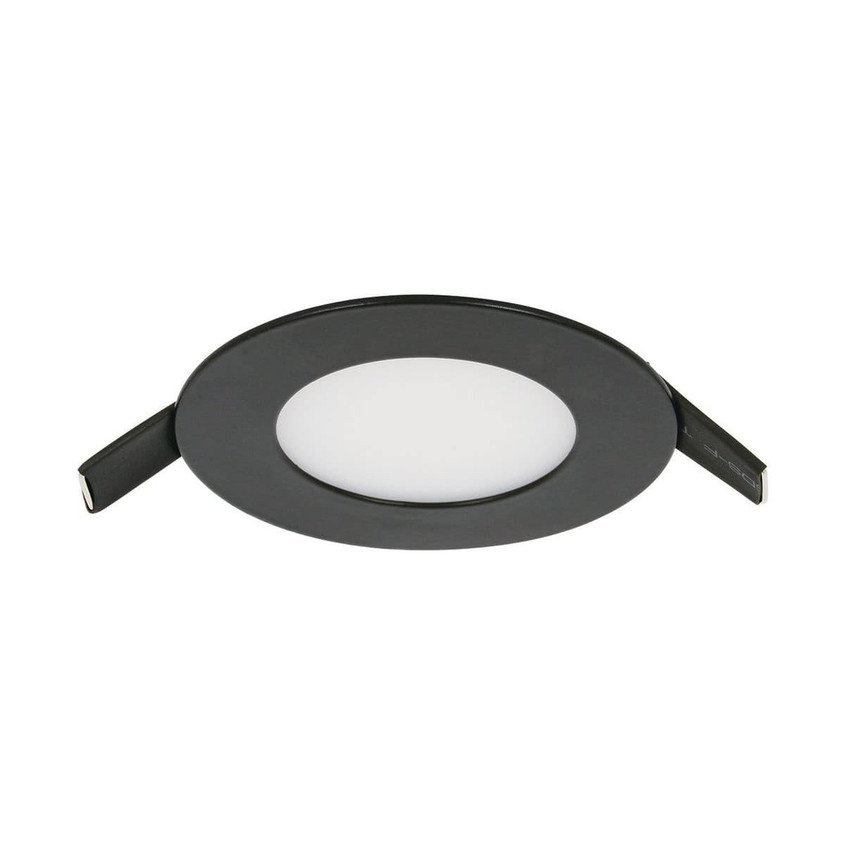 Theo LED Recessed Round Cool White 75mm Cut Out Panel Light  in Black-img-1