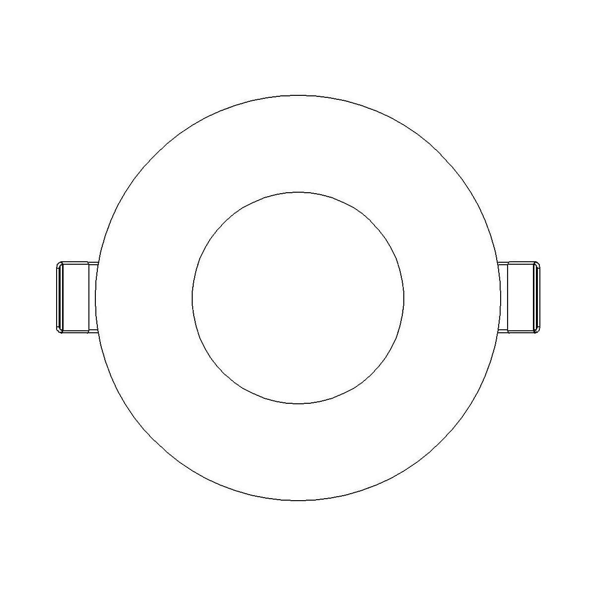 Theo LED Recessed Round Cool White 75mm Cut Out Panel Light  in Black-img-3