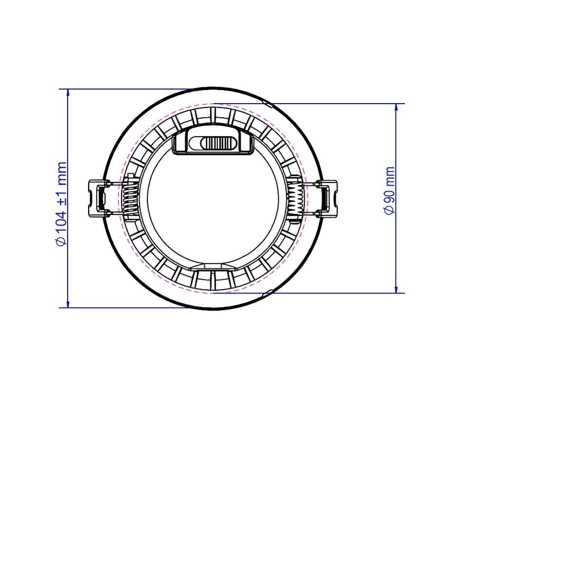 GE Buddy LED Recessed CCT 90mm Cut Out Downlight With Sensor in White-img-8