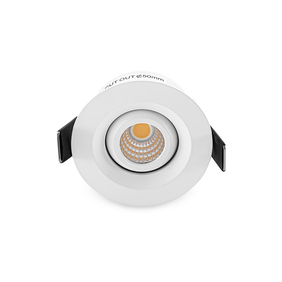 Starlight LED Recessed Adjustable Warm White 50mm Cut Out Downlight in White-img-1