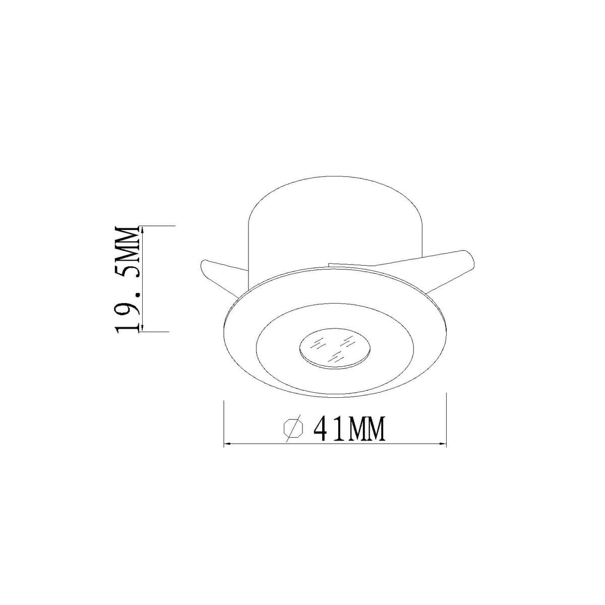 Starlight LED Recessed Fixed  Warm White 36mm Cut Out Downlight in White-img-4