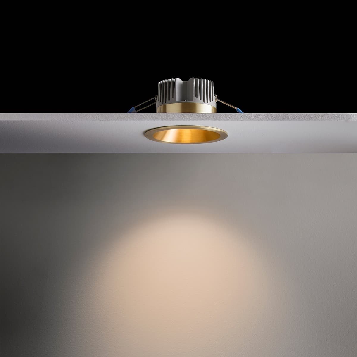 City III LED Recessed Fixed CCT 90mm Cut Out  Downlight in Brass-img-5