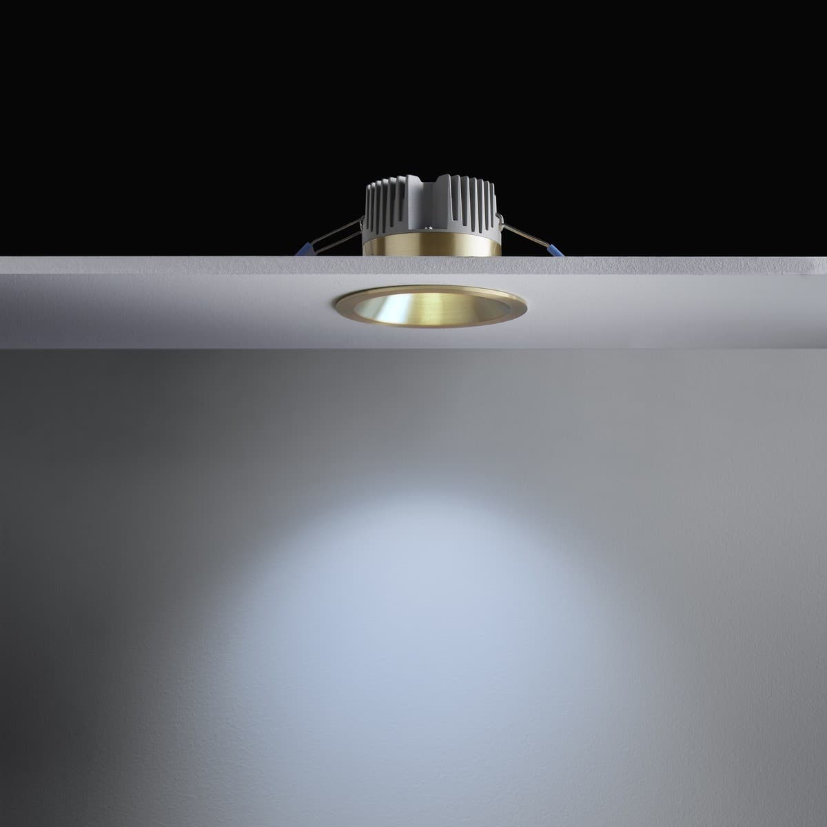 City III LED Recessed Fixed CCT 90mm Cut Out  Downlight in Brass-img-6