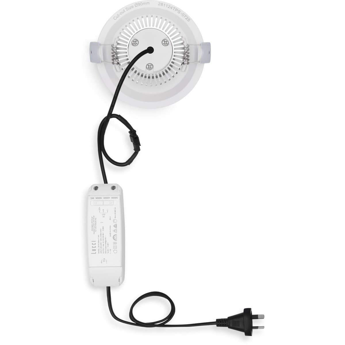 Custom 100mm LED Recessed Tri Colour 10W  90mm Cut Out Downlight  in White-img-3