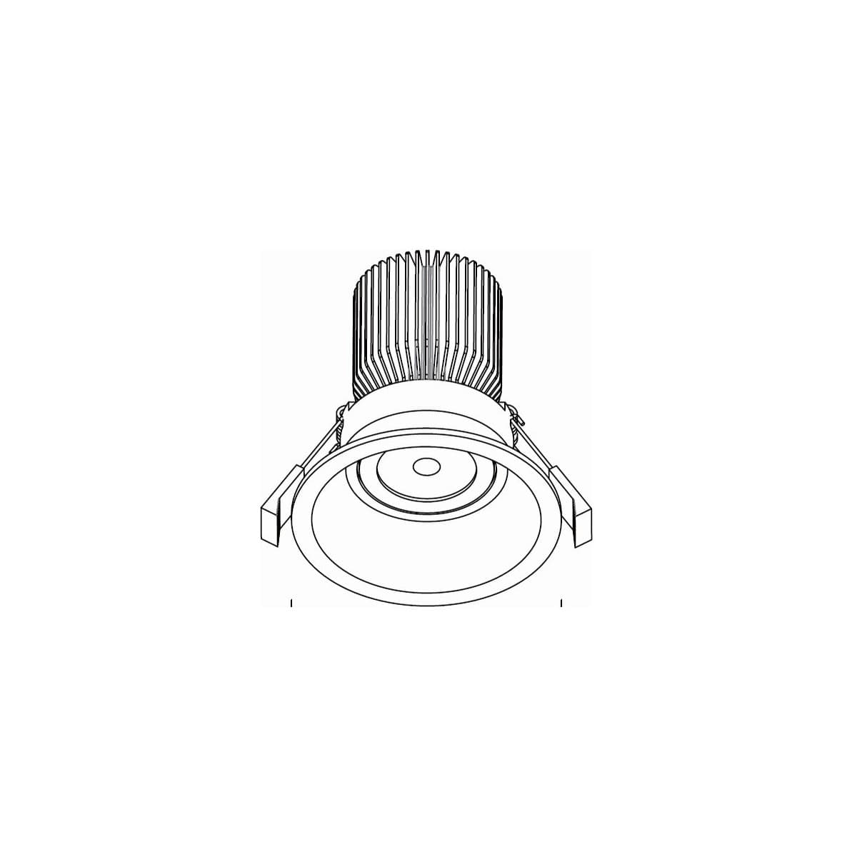 Custom 100mm LED Recessed Tri Colour 10W  90mm Cut Out Downlight  in Black-img-3