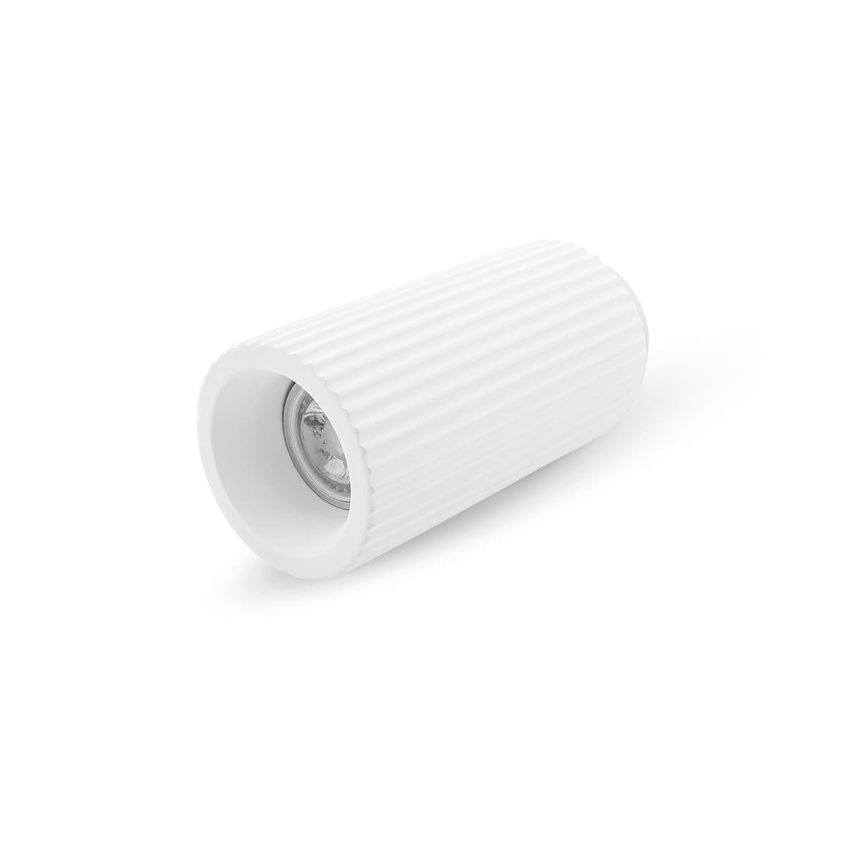 MFL Gypsum GU10 Ribbed Surface Mounted Downlight in White-img-3