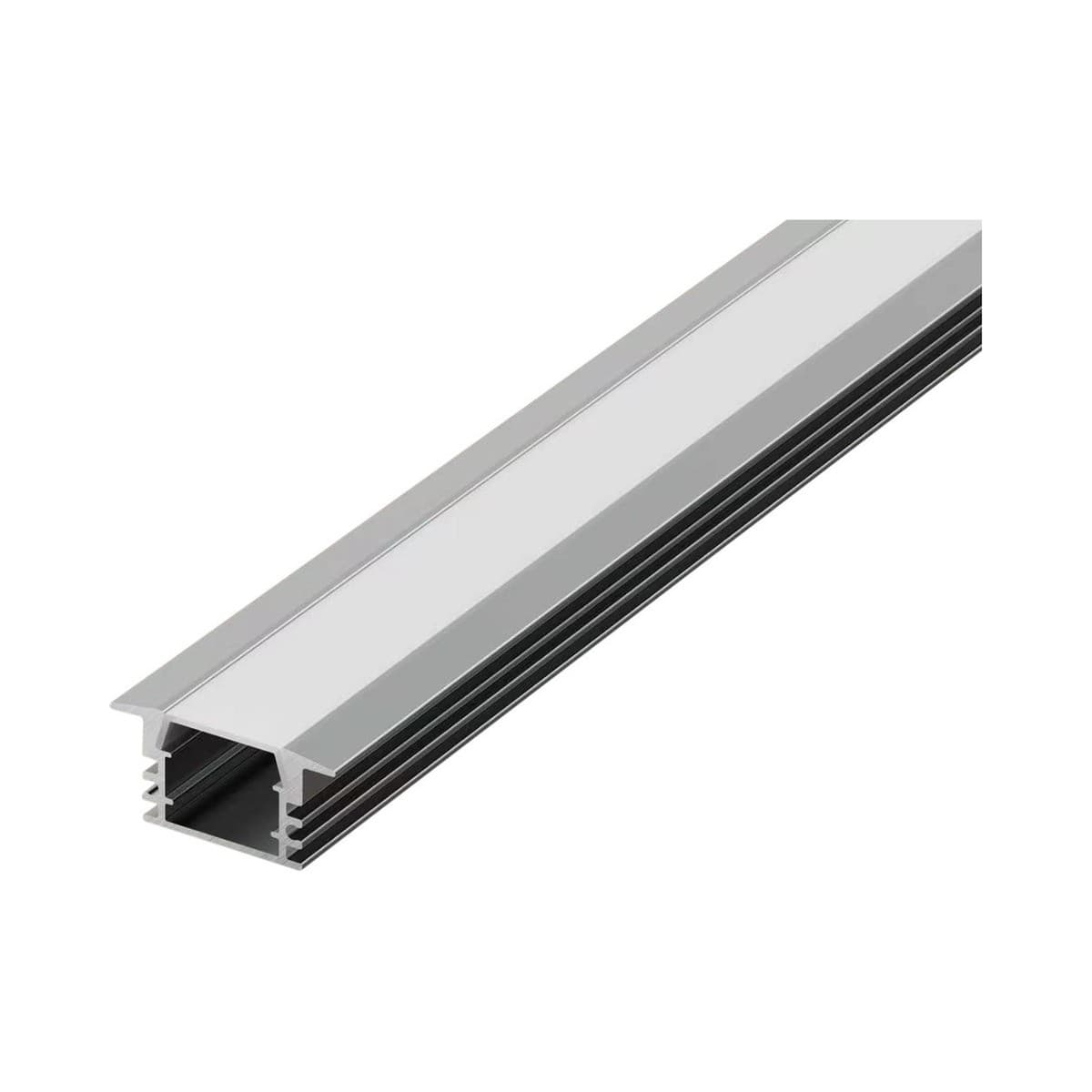 Lucci 2 Metre Aluminium LED Recessed Joinery Profile in Silver-img-1