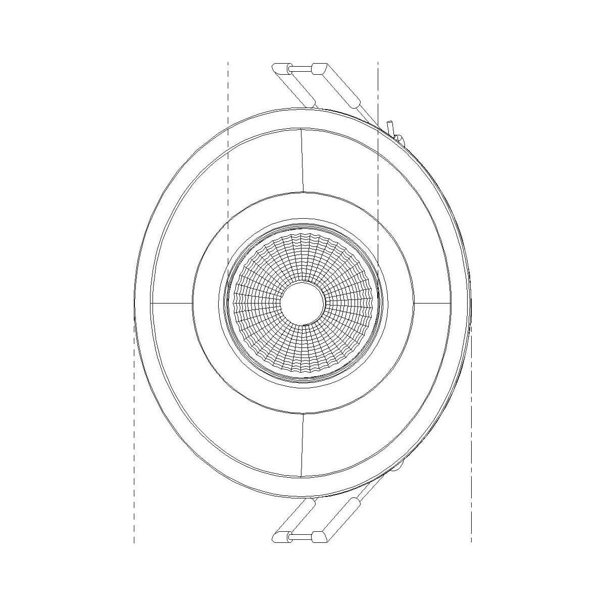 MFL Accent Minitrim LED Recessed Wall Washer Cool White 100mm Cut Out Downlight in White-img-3