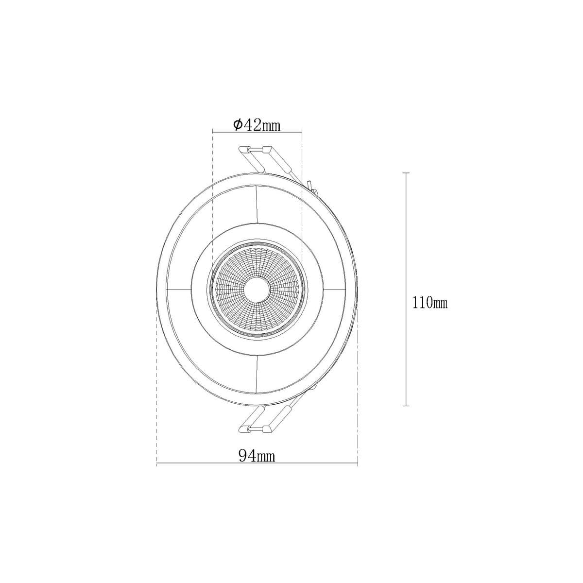 MFL Accent Minitrim LED Recessed Wall Washer Cool White 100mm Cut Out Downlight in Black-img-2