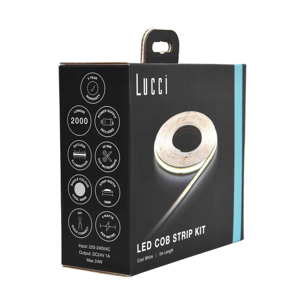 Glow Classic 5m 20W COB LED Strip Kit in Cool White, Low Output-img-2